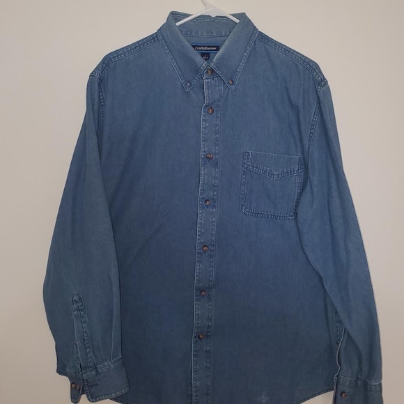 Croft & Barrow Other - Mens Croft & Barrow Denim Oxford Long Sleeve Button Down Shirt